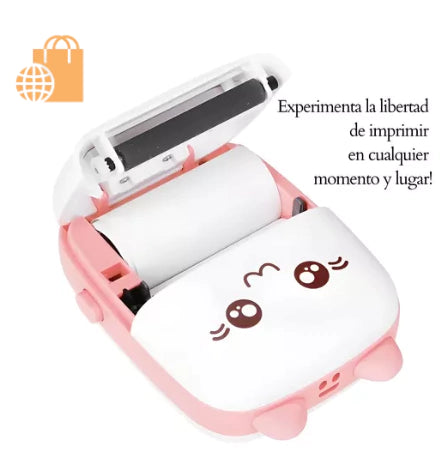 Mini Impresora Térmica Portátil (Rosa)