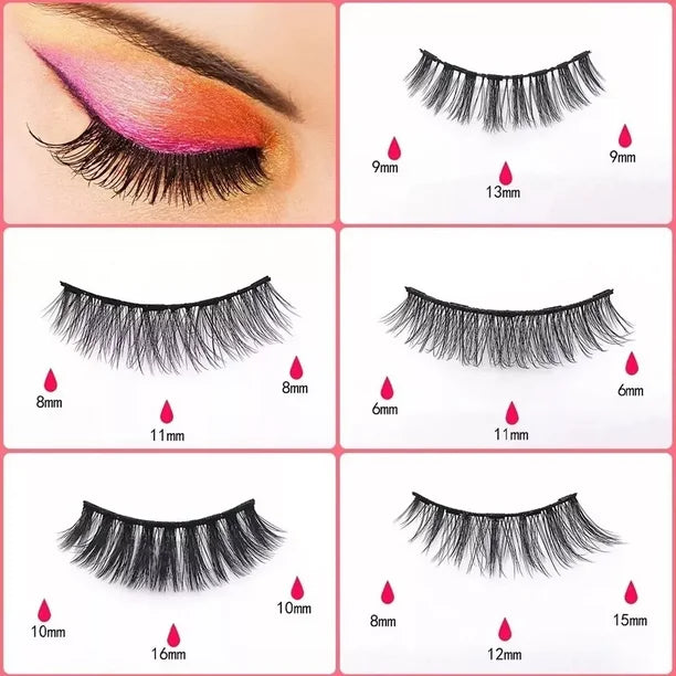 Set de Pestañas Magnéticas (Set de 3 Pares)