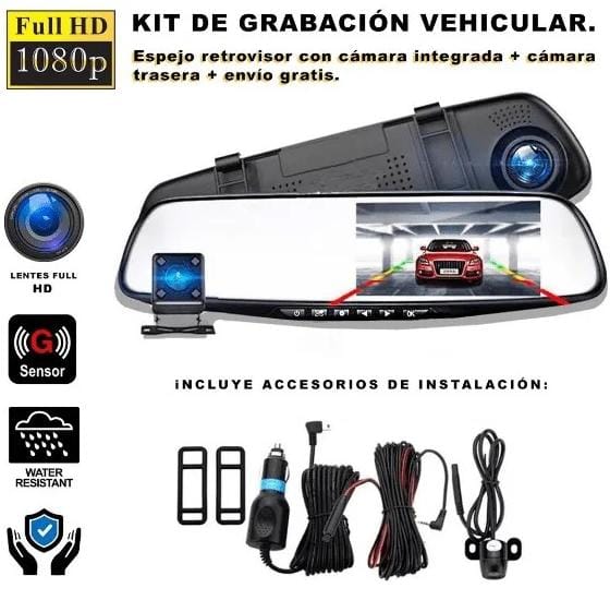 Espejo Retrovisor Doble Cámara