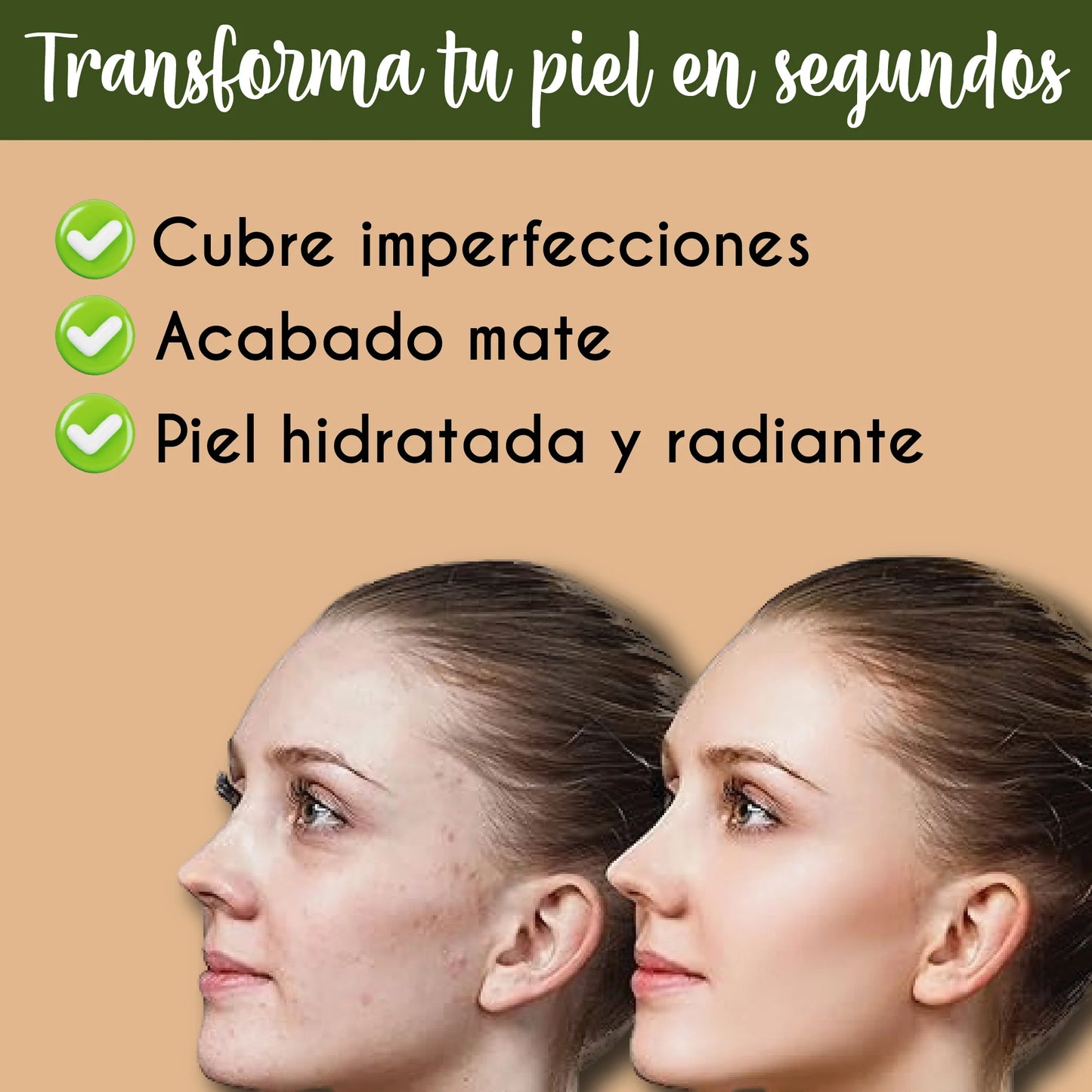 BB Cream Base de Covertura Alta (Se Adapta a todo tipo de Piel)