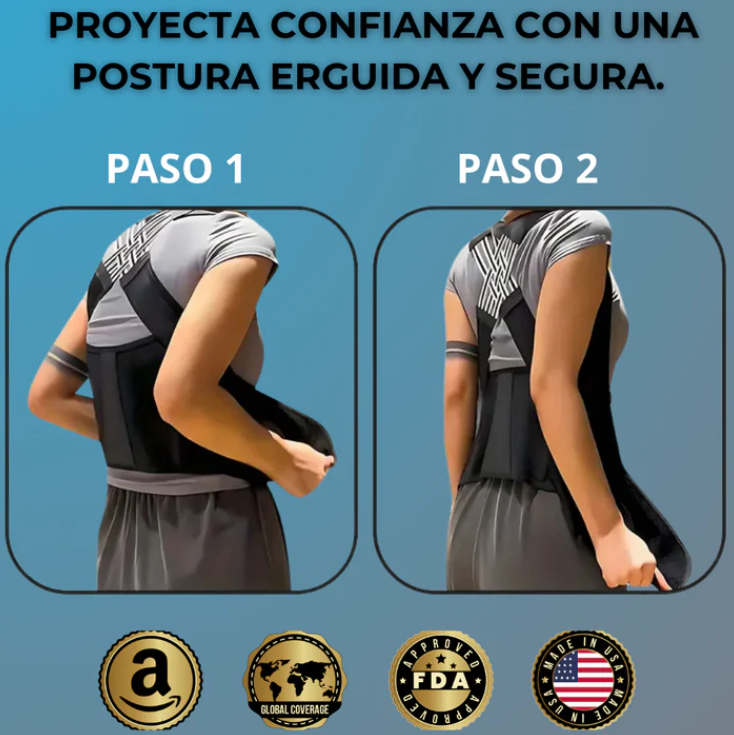 FlexBack Corrector de Postura Unisex Premium (Pedir 1 talla + de la que usas) + Regalo Adicional