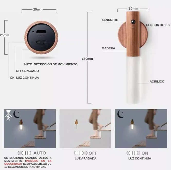 Lampara Led con Sensor de Movimiento