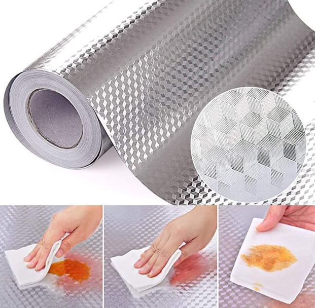 Rollo de Aluminio Adhesivo para Cocina (AntiGrasa)