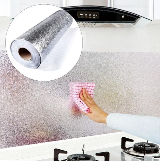 Rollo de Aluminio Adhesivo para Cocina (AntiGrasa)