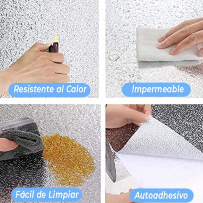 Rollo de Aluminio Adhesivo para Cocina (AntiGrasa)