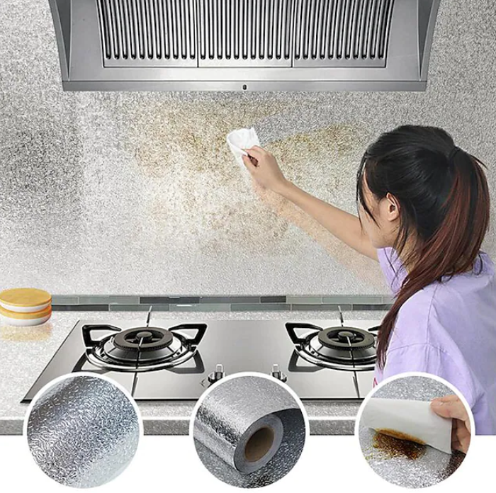 Rollo de Aluminio Adhesivo para Cocina (AntiGrasa)
