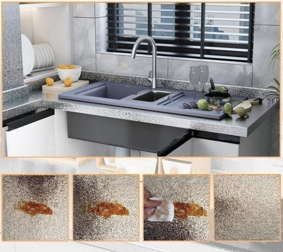Rollo de Aluminio Adhesivo para Cocina (AntiGrasa)