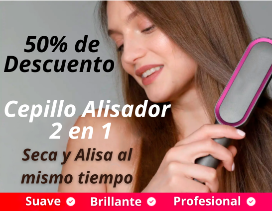 Cepillo Alisador Profesional 2 en 1
