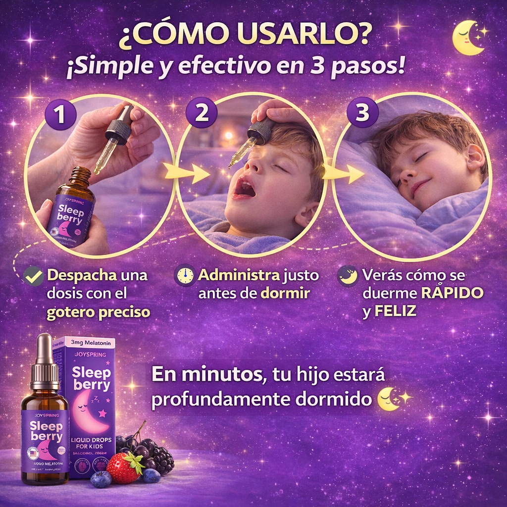 Sleep Berry – Gotas de Melatonina Para Niños