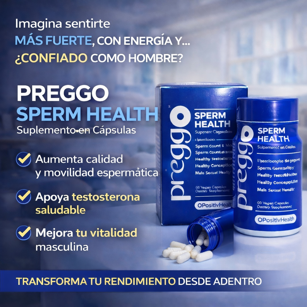 PREGGO SPERM HEALTH - Suplemento en Capsulas Para Hombres (60 Capsulas)