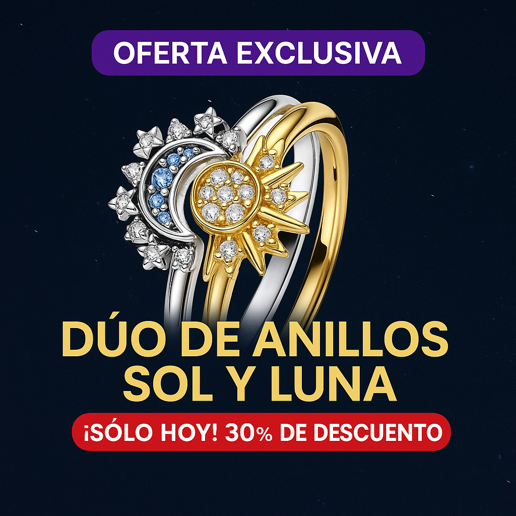 DUO DE ANILLOS SOL Y LUNA