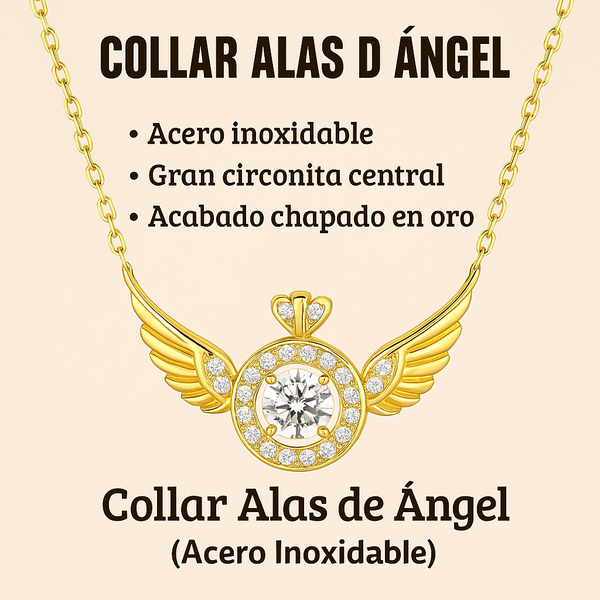 Collar Alas de Ángel Brillantes