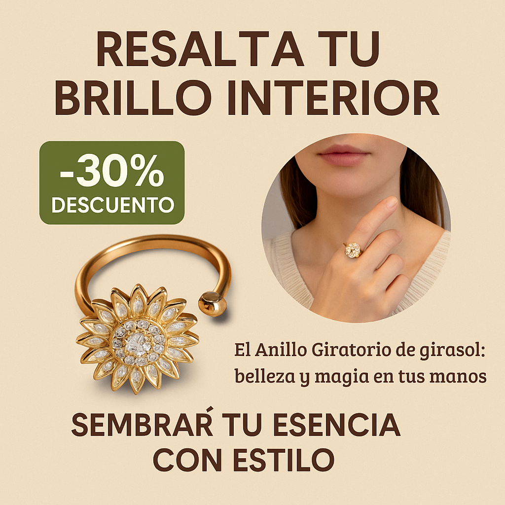 Anillo Giratorio de girasol Anti Estrés