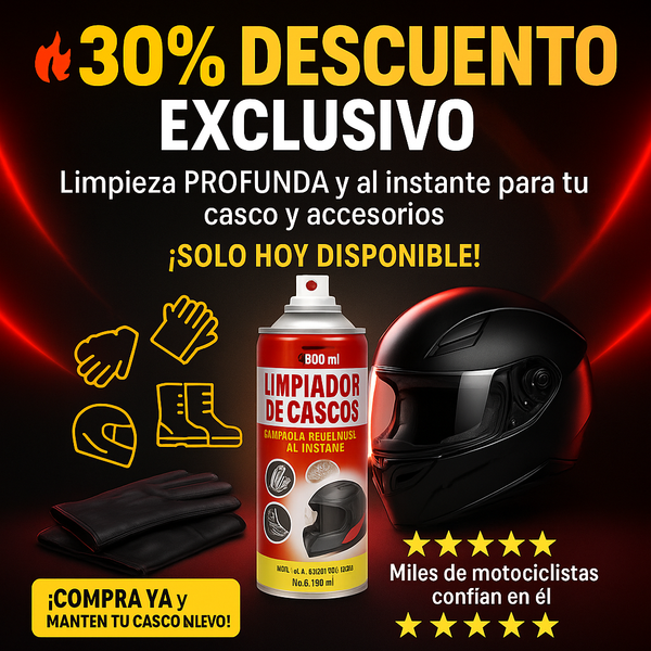 Espuma desinfectante en aerosol para cascos HERIOS (450 ml)