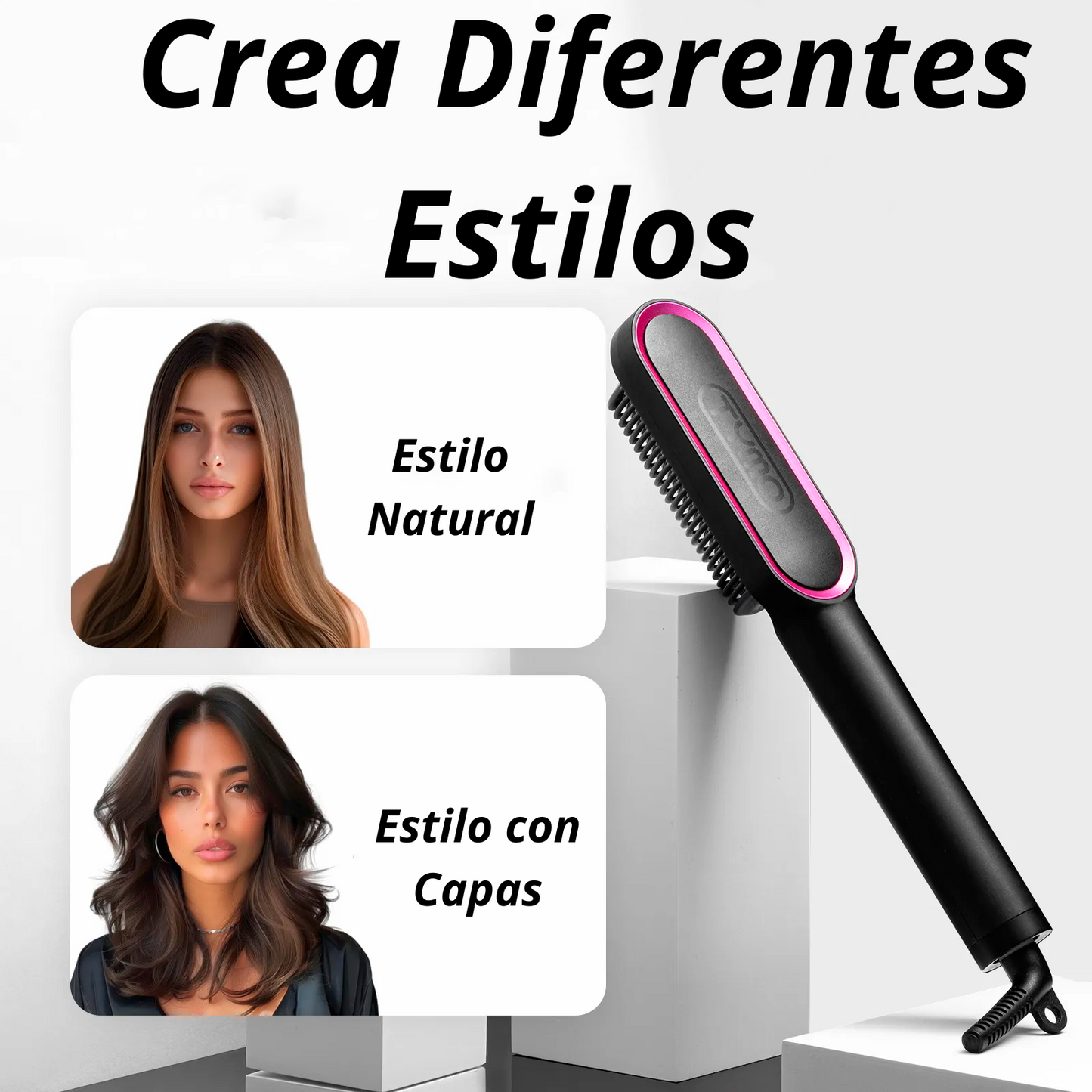 Cepillo Alisador Profesional 2 en 1