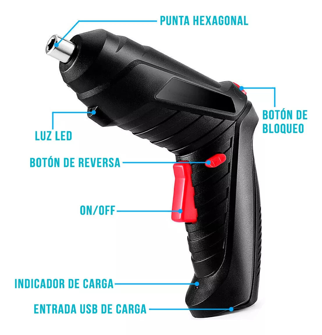 Destornillador Inalambrico de 47 Piezas