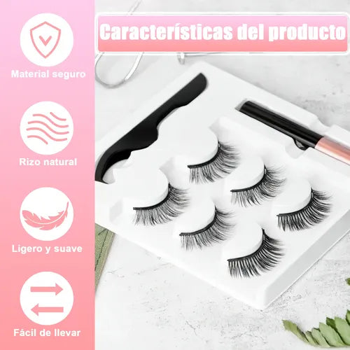 Set de Pestañas Magnéticas (Set de 3 Pares)