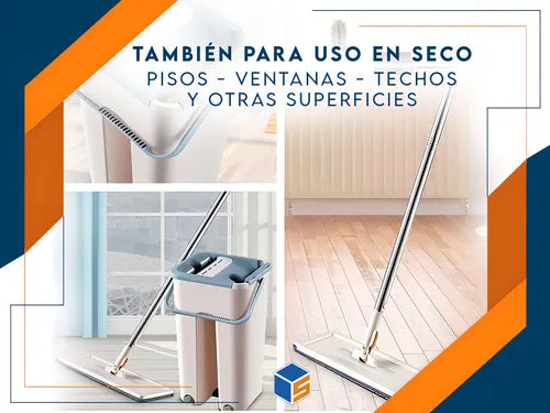 Trapeador 360° - Sistema de Limpieza Total con Cubeta Integrada"
