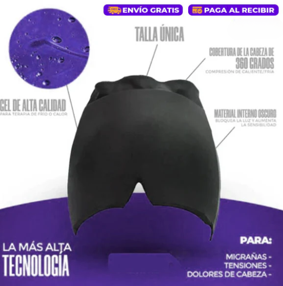 Gorro Terapéutico en Gel Anti Migrañas