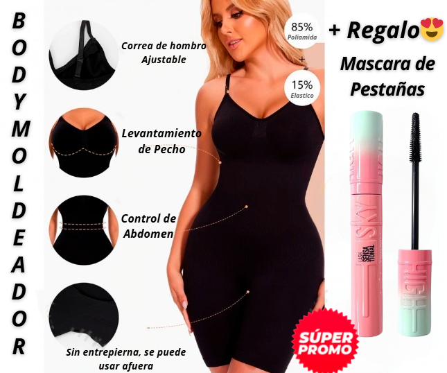 Body Faja Moldeadora (Alta Compresión 360°) + Obsequio 😍 "Mascara para Pestañas🥰 OFERTA solo este Mes