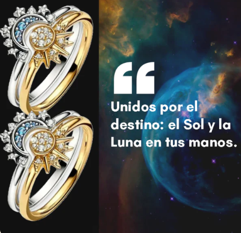 DUO DE ANILLOS SOL Y LUNA