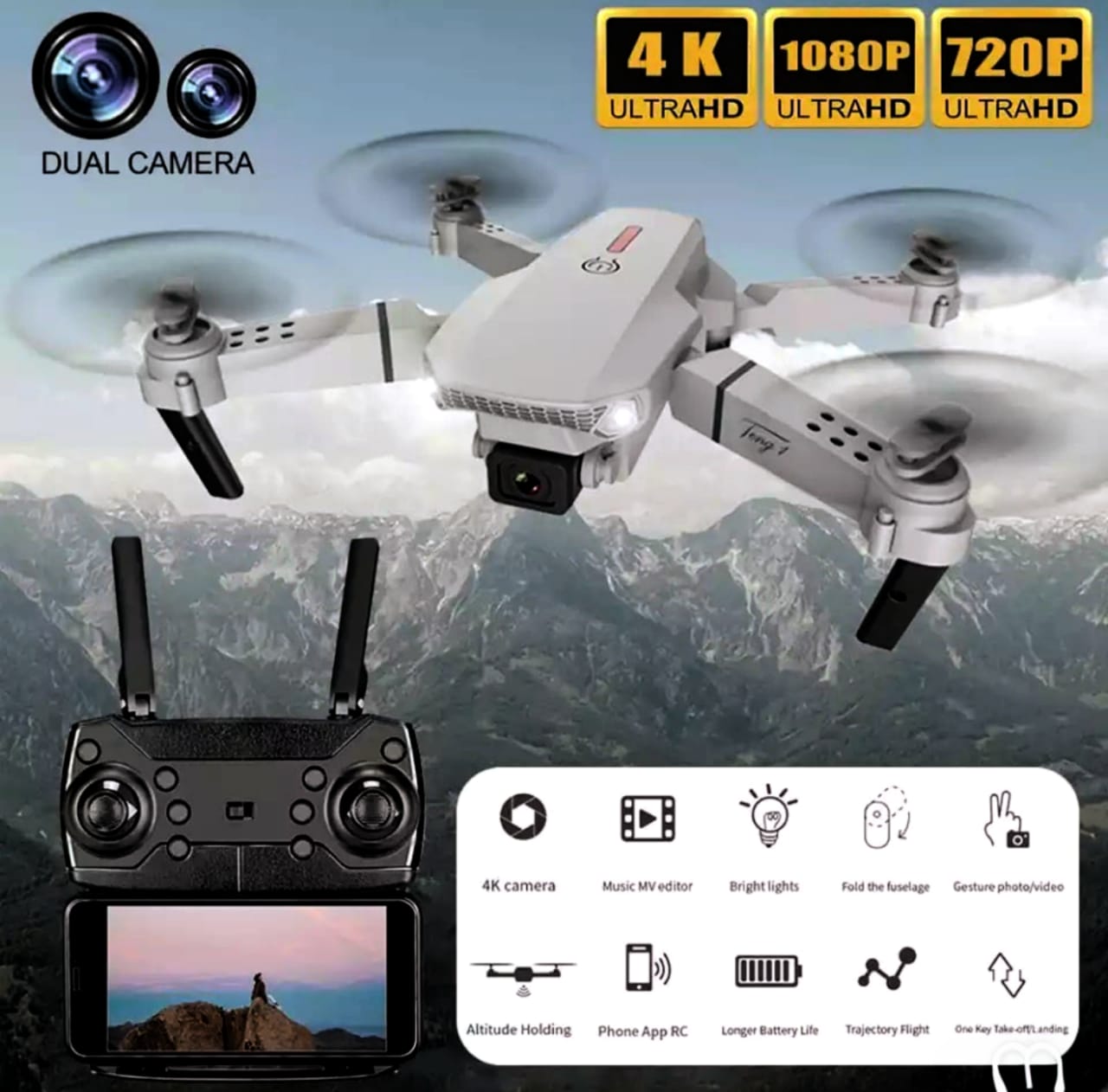 MINI DRON E88 PROFESIONAL