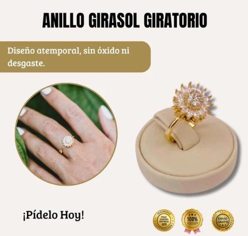 Anillo Giratorio de girasol Anti Estrés