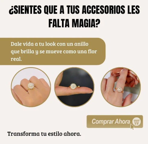 Anillo Giratorio de girasol Anti Estrés