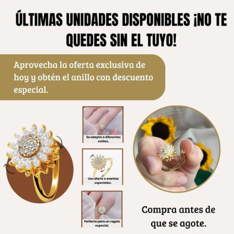 Anillo Giratorio de girasol Anti Estrés