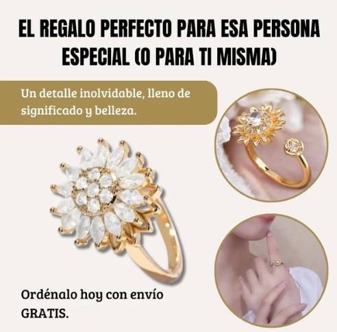 Anillo Giratorio de girasol Anti Estrés