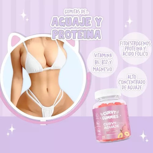 Curvy Gummies Aumenta y Moldea Tu Figura - Caderas Y Senos