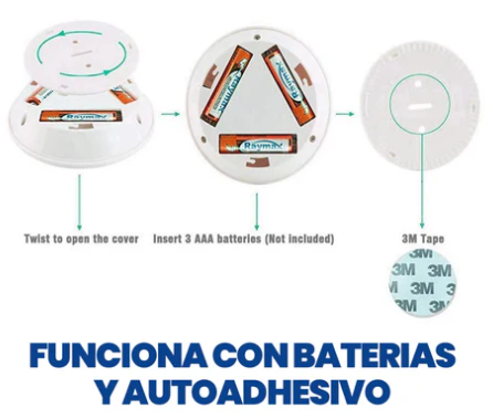 Set de 4 Luces Led Inalambricas con control Remoto
