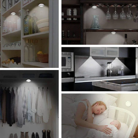Set de 4 Luces Led Inalambricas con control Remoto