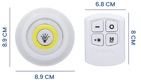 Set de 4 Luces Led Inalambricas con control Remoto