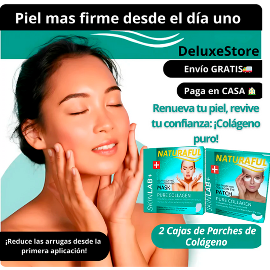 Parches de Mascarilla Soluble de Colágeno Hidrolizado (6 aplicaciones)