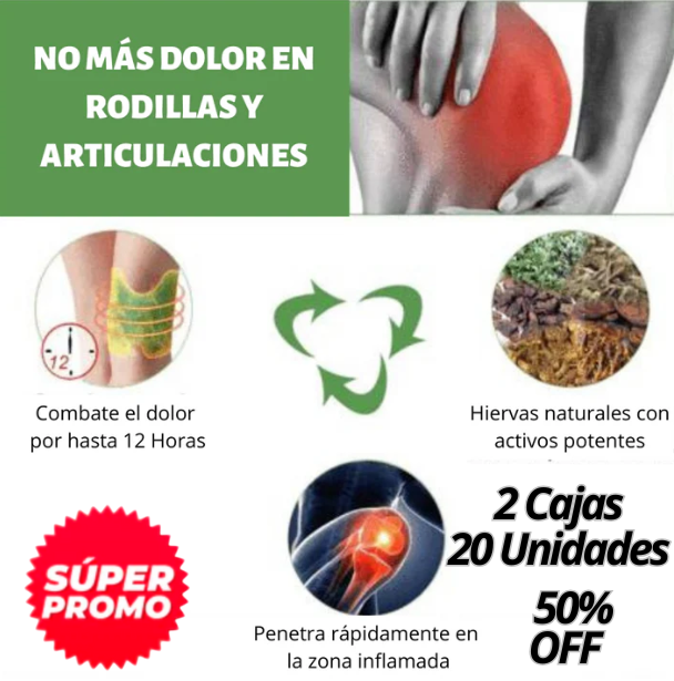 Parches Terapeuticos para el Alivio de Rodillas y Articulaciones