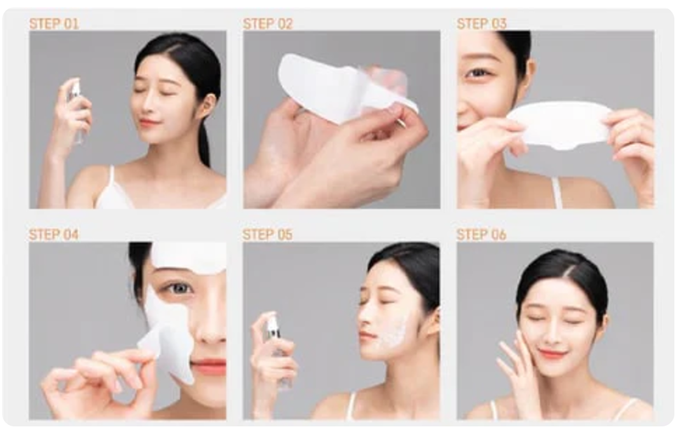 Parches de Mascarilla Soluble de Colágeno Hidrolizado (6 aplicaciones)