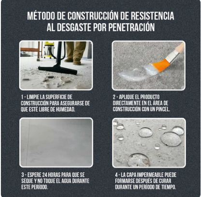 (2X1) Sellador Impermeabilizante Transparente con Durabilidad de 10 años