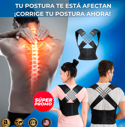 FlexBack Corrector de Postura Unisex Premium (Pedir 1 talla + de la que usas) + Regalo Adicional