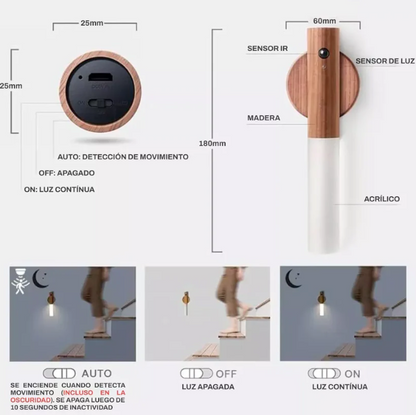 Lampara Led con Sensor de Movimiento