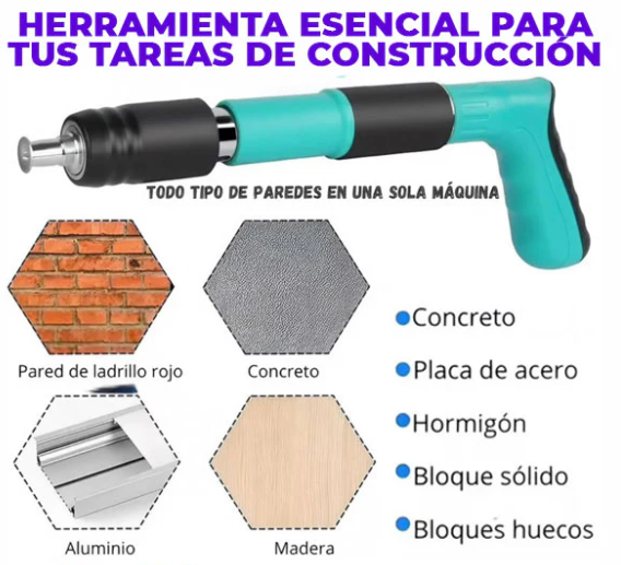 Pistola Remachadora de Clavos Profesional