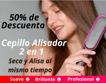Cepillo Alisador Profesional 2 en 1