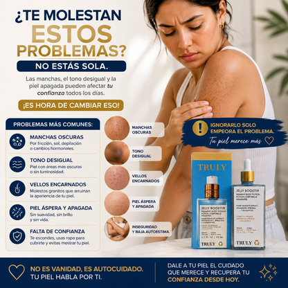 Truly Beauty Jelly Booster - Reduce Manchas Visibles Mientras Hidrata Profundamente tu Piel.