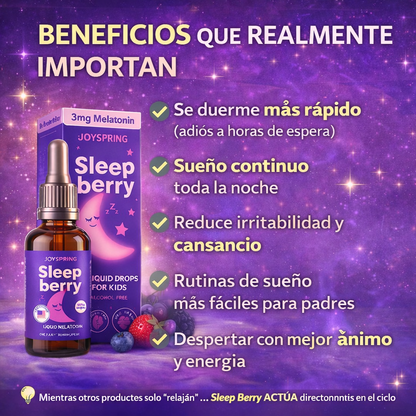 Sleep Berry – Gotas de Melatonina Para Niños