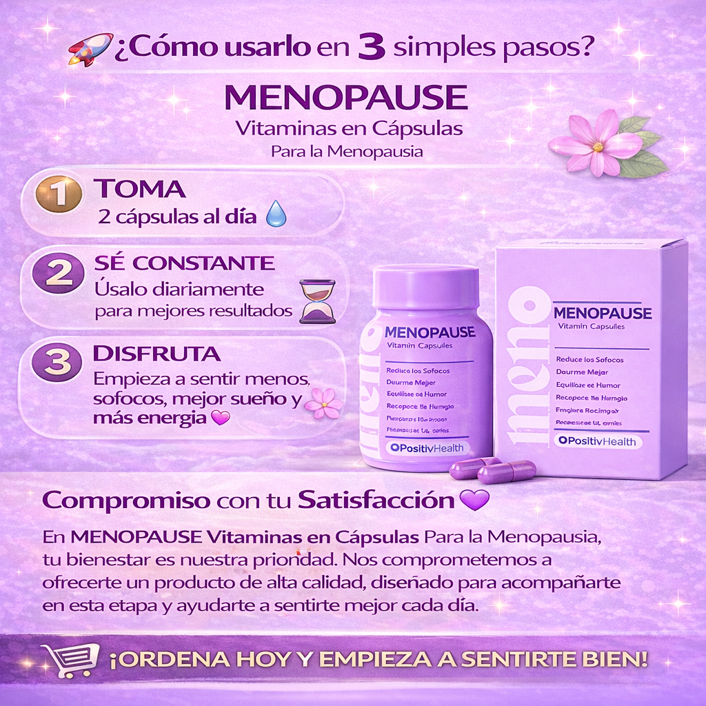 MENOPAUSE Vitaminas en Capsulas Para la Menopausia