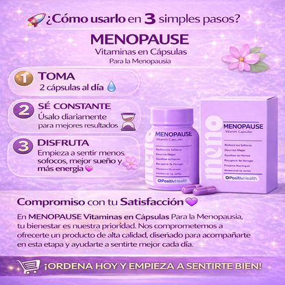 MENOPAUSE Vitaminas en Capsulas Para la Menopausia