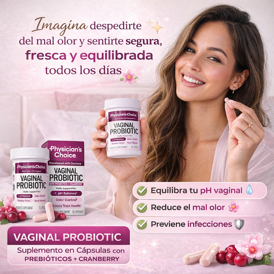 Probióticos para Mujeres Control Olor Vaginal Ph Organico (30 Capsulas)