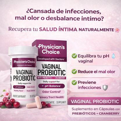 Probióticos para Mujeres Control Olor Vaginal Ph Organico (30 Capsulas)