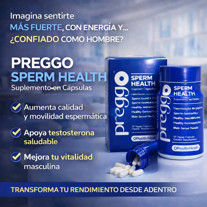 PREGGO SPERM HEALTH - Suplemento en Capsulas Para Hombres (60 Capsulas)
