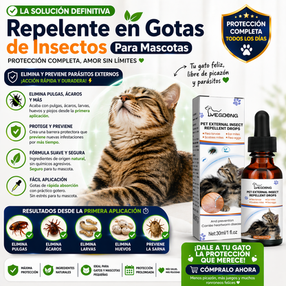 Repelente en Gotas de Insectos Para Mascotas